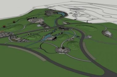 Sketchup景观模型|公园景观，古典风格-BIM建筑网