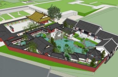 Sketchup景观模型|庭院景观，中式风格-BIM建筑网