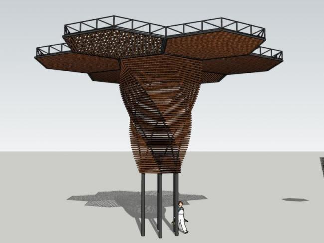 Sketchup小品模型|雕塑小品，现代风格，小品