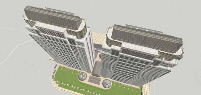 Sketchup住宅模型|超高层住宅，居住建筑，古典风格