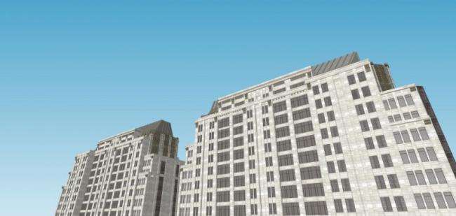 Sketchup住宅模型|超高层住宅，居住建筑，古典风格