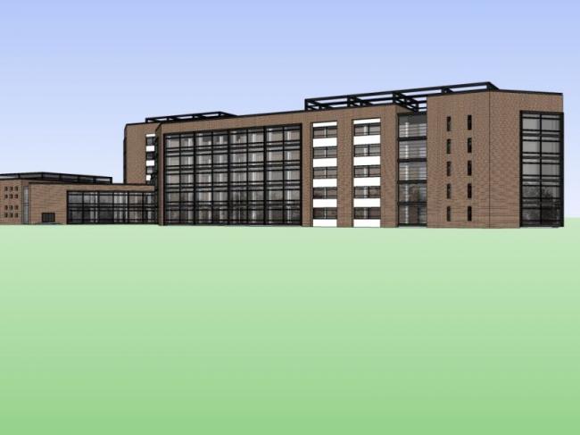 Sketchup学校模型|多层学校教学楼，校园教育建筑，古典风格