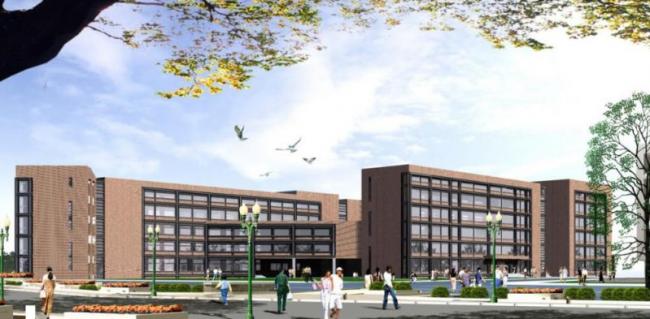 Sketchup学校模型|多层学校教学楼，校园教育建筑，古典风格