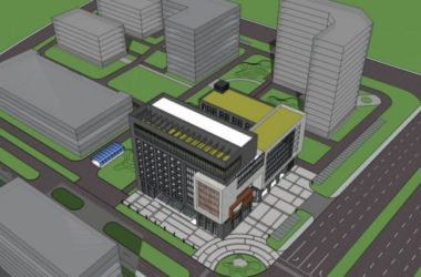 Sketchup办公模型|多层办公楼，现代风格-BIM建筑网