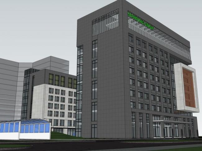 Sketchup办公模型|多层办公楼，现代风格