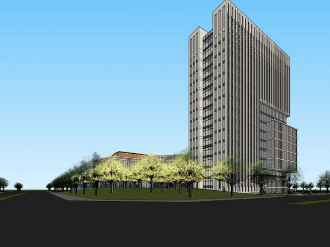 Sketchup办公模型|高层办公楼，现代风格