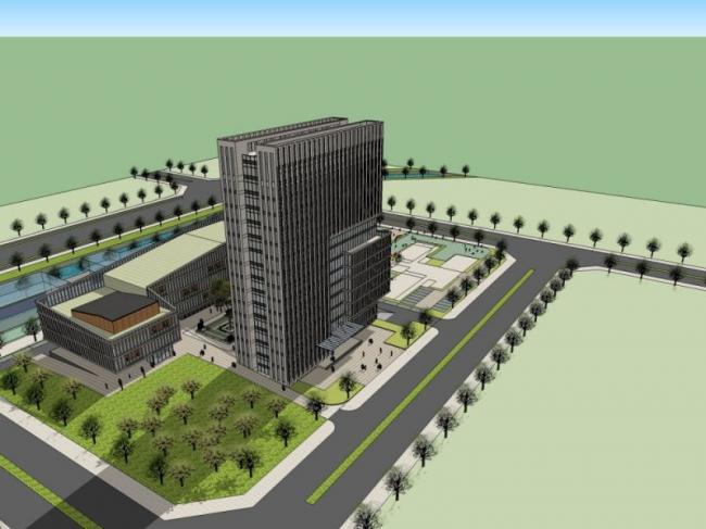 Sketchup办公模型|高层办公楼，现代风格
