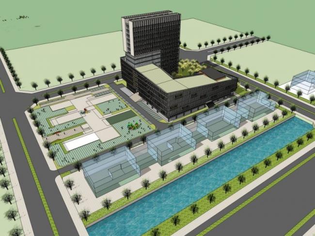 Sketchup办公模型|高层办公楼，现代风格