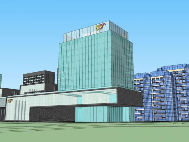 Sketchup办公模型|高层办公楼，现代风格