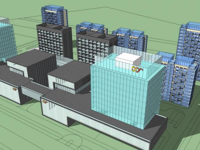 Sketchup办公模型|高层办公楼，现代风格