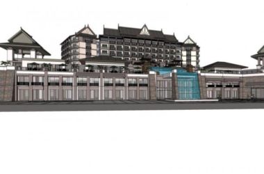 Sketchup酒店模型|多层酒店，东南亚风格-BIM建筑网