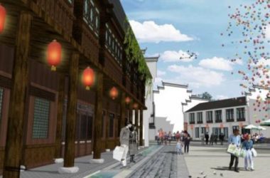 Sketchup商业模型|商业街，中式风格-BIM建筑网