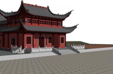 Sketchup古建筑模型|多层宫殿，中式风格，古建-BIM建筑网