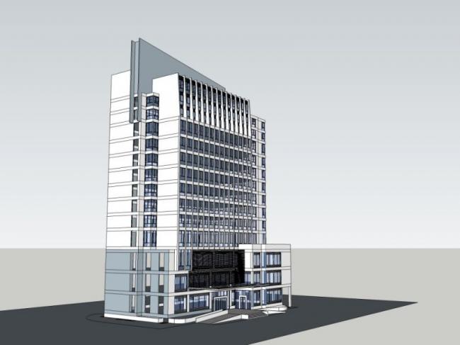 Sketchup酒店模型|高层酒店，现代风格