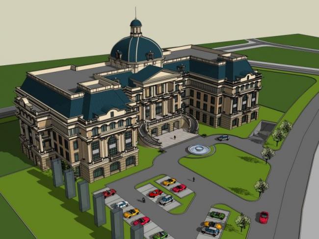 Sketchup商业模型|多层会所，欧式风格