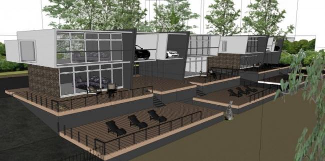 Sketchup商业模型|低层商业建筑，现代风格