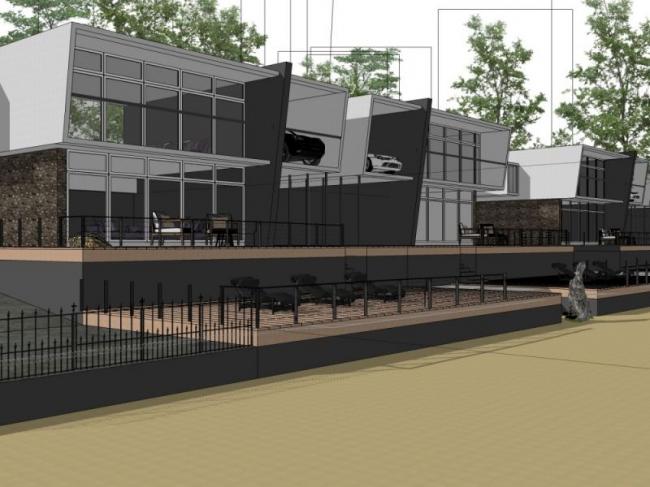 Sketchup商业模型|低层商业建筑，现代风格