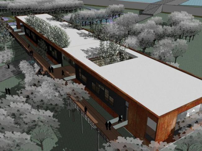 Sketchup文化模型|多层博物馆，文化建筑，现代风格