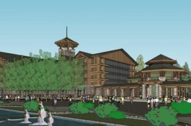 Sketchup酒店模型|多层度假酒店，古典风格-BIM建筑网