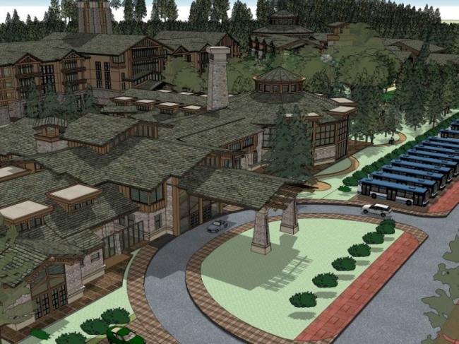 Sketchup酒店模型|多层度假酒店，古典风格