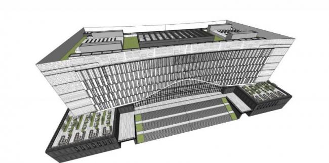Sketchup办公模型|多层办公楼，现代风格