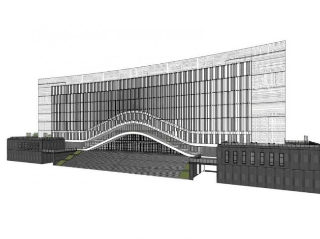 Sketchup办公模型|多层办公楼，现代风格
