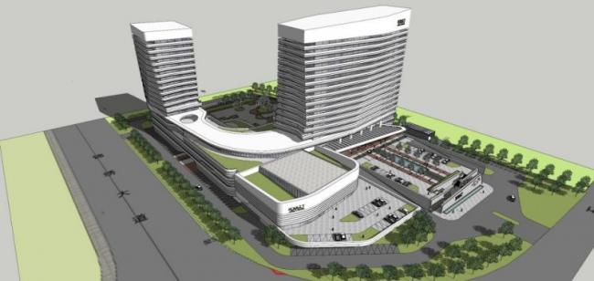 Sketchup酒店模型|高层酒店，现代风格