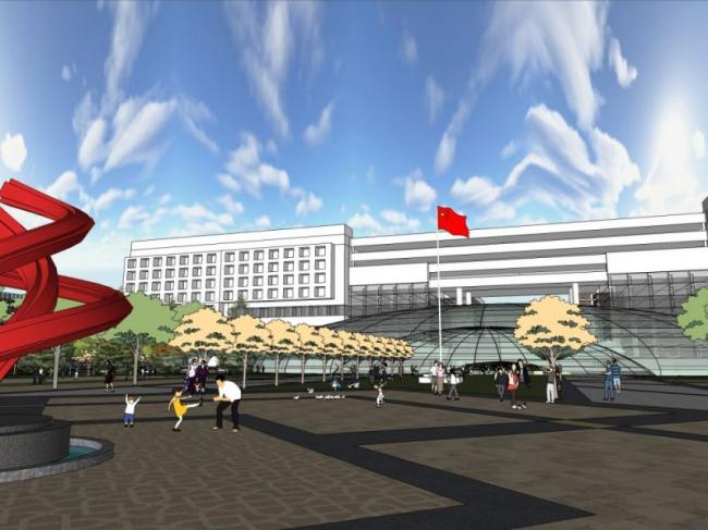 Sketchup办公模型|高层办公楼，现代风格