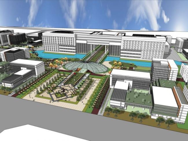 Sketchup办公模型|高层办公楼，现代风格