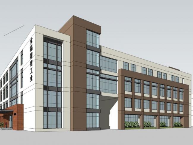 Sketchup办公模型|多层办公楼，现代风格