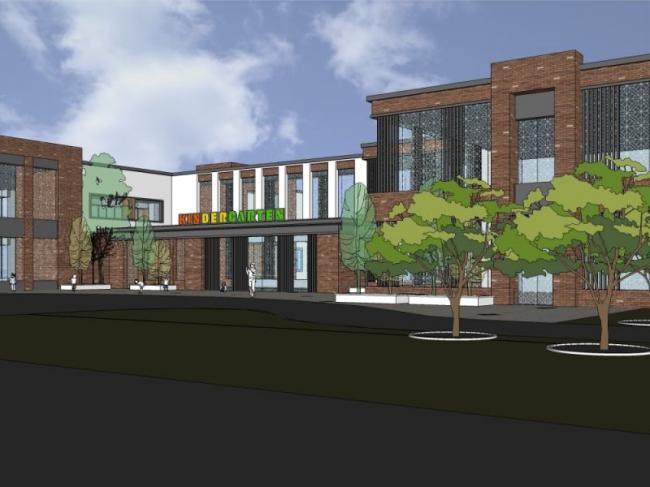 Sketchup学校模型|多层学校幼儿园，校园教育建筑，现代风格