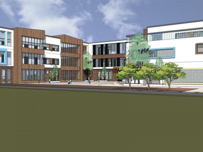 Sketchup学校模型|多层学校幼儿园，校园教育建筑，现代风格