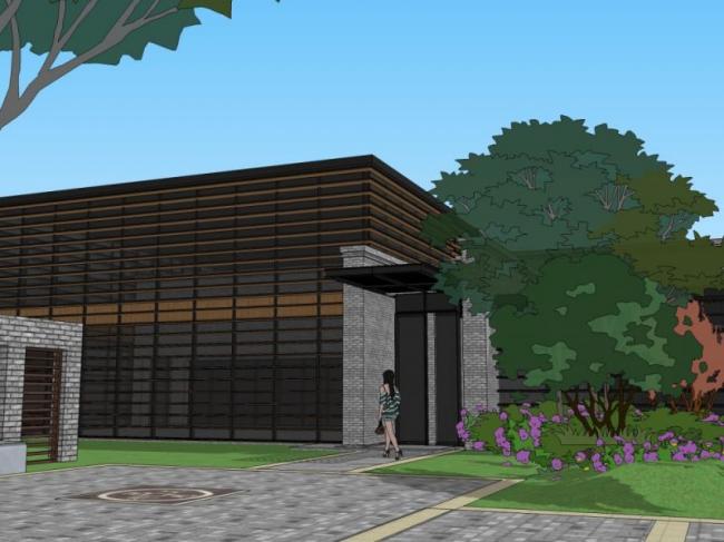 Sketchup商业模型|多层会所，中式风格