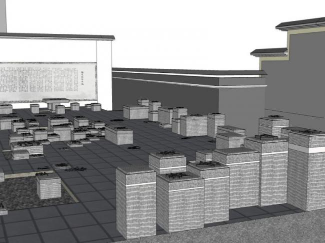 Sketchup景观模型|院落，中式风格