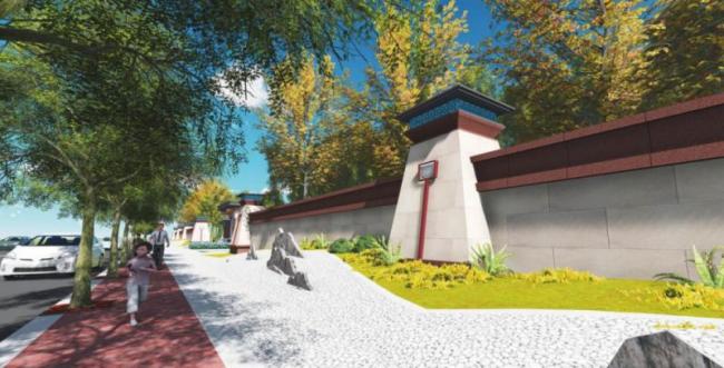 Sketchup景观模型|酒店景观，现代中式风格