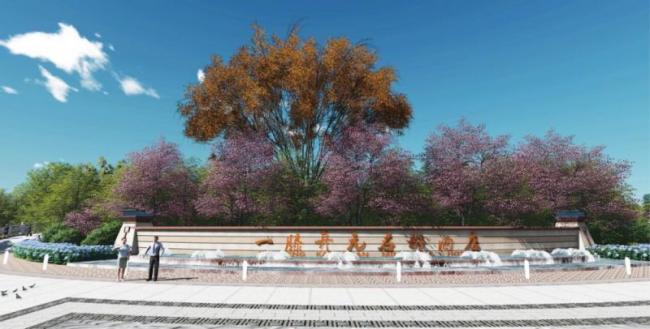 Sketchup景观模型|酒店景观，现代中式风格