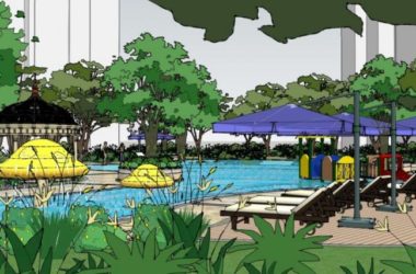 Sketchup景观模型|游泳池景观，古典风格-BIM建筑网