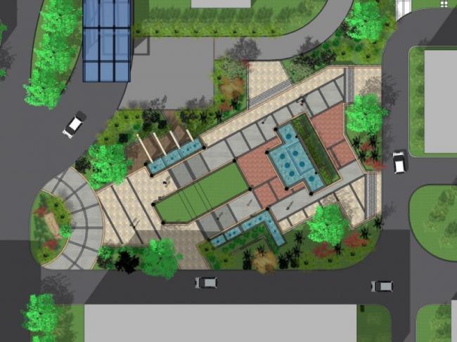 Sketchup景观模型|居住区景观，现代中式风格