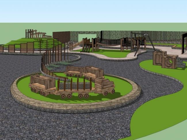 Sketchup景观模型|水上乐园景观，古典风格