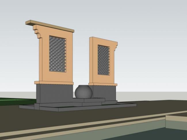 Sketchup景观模型|广场景观，欧式风格，古典风格