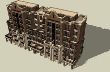 Sketchup住宅模型|多层住宅，居住建筑，古典风格-BIM建筑网