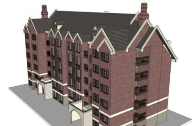 Sketchup住宅模型|多层住宅楼，欧式风格，古典风格-BIM建筑网