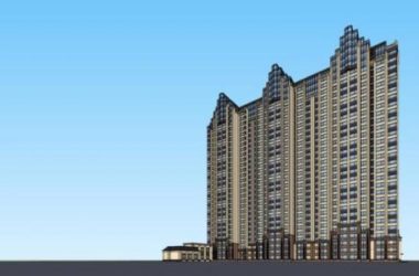 Sketchup住宅模型|高层住宅，底层商业，居住建筑，古典风格-BIM建筑网