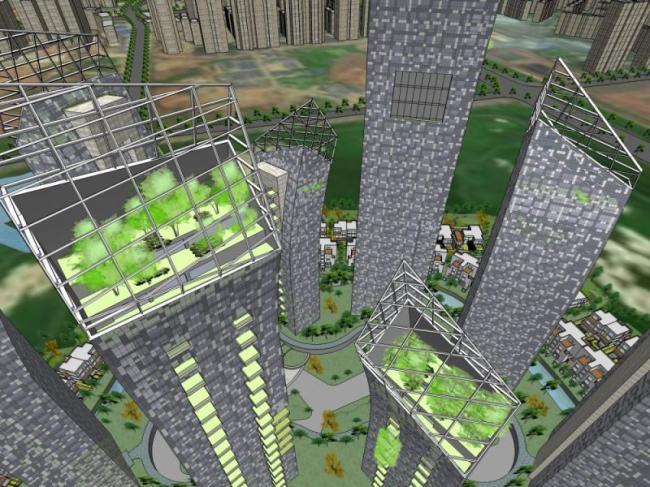 Sketchup住宅模型|超高层住宅，现代风格