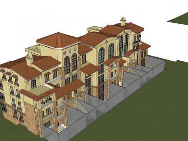 Sketchup住宅模型|多层住宅，欧式风格，居住建筑，古典风格