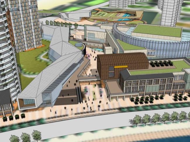 Sketchup综合体模型|多高层商业综合体，办公楼，住宅公寓，现代风格