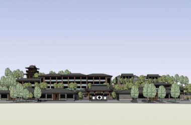 Sketchup酒店模型|低层酒店，中式风格-BIM建筑网