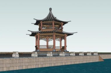 Sketchup小品模型|亭子，中式风格，小品-BIM建筑网