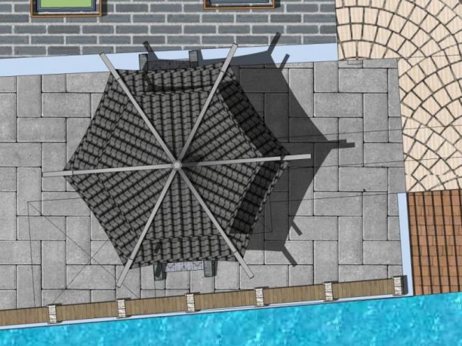 Sketchup小品模型|亭子，中式风格，小品