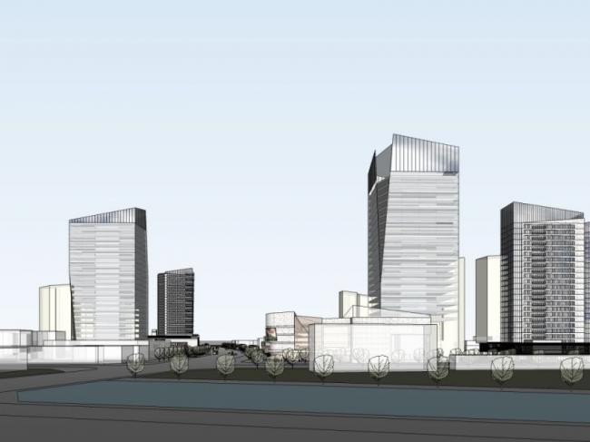 Sketchup综合体模型|多高层商业综合体，办公楼，住宅，现代风格